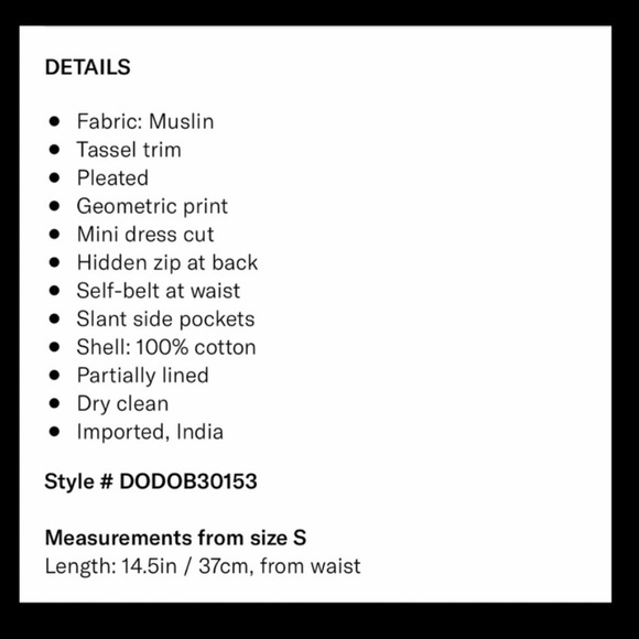 NWT Dodo Bar Or Ariana Mini Skirt black/white size S - Picture 12 of 12